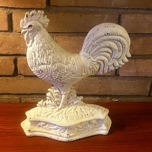 Farmhouse Style Cast Iron Rooster Doorstop